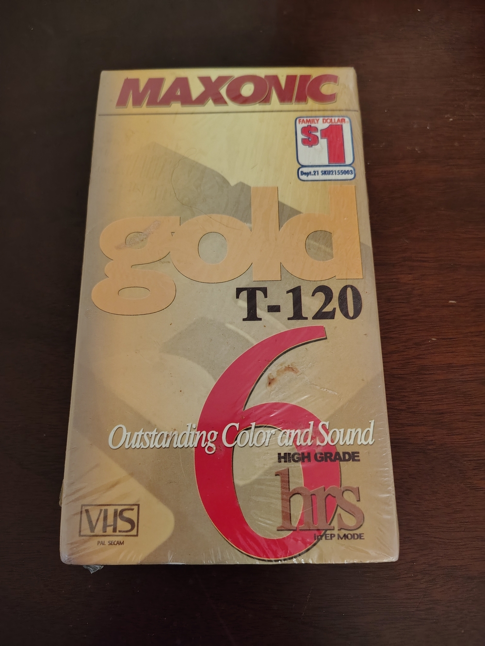 Vintage MAXONIC Gold T-120 VHS Tape - Blank